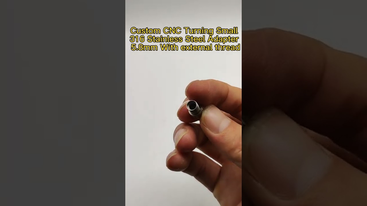 Custom CNC Turning Small 316 Stainless Steel Adapter 5.8mm With external thread