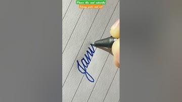 January in cursive writing #calligraphy #shorts #shortvideo #handwriting