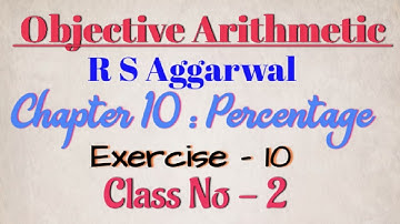 Percentage in Bengali #Shortcut Tricks on Percentage #Objective Arithmetic #R S Aggarwal (Part - 2)
