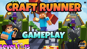 Craft Runner - Miner Rush: Building and Crafting || GAMEPLAY!! [Level 1-15]