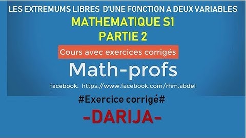 Les extremums libres d