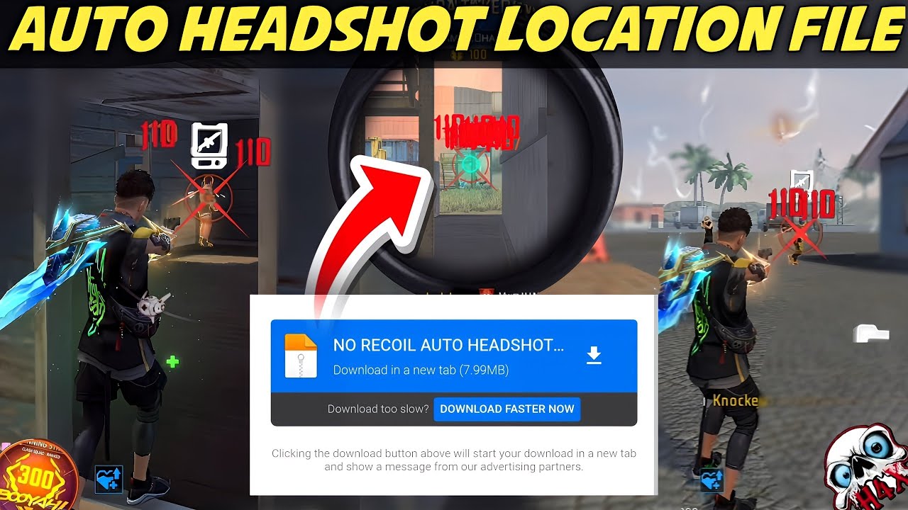 Drag Headshot + Npc Name File OB52 Update Config File Free Fire Headshot Config File OB52 Update