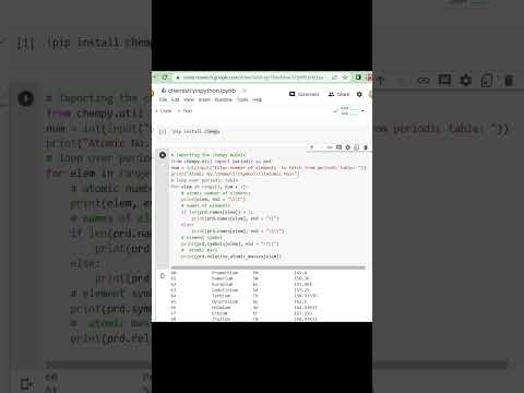 chemistry in python