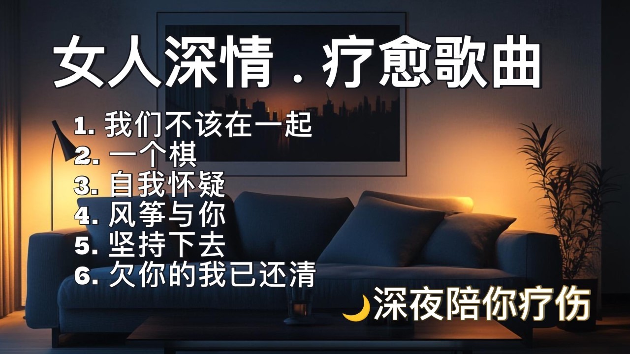 女人深情｜听完就懂了 💔 6首治愈系华语情歌 🎧 深夜疗愈抒情歌曲合集【动态歌词】