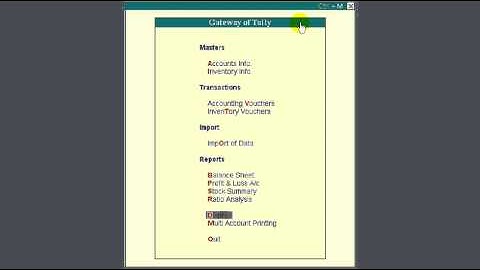 Tally ERP 9 Lesson 04 About Gateway of tally