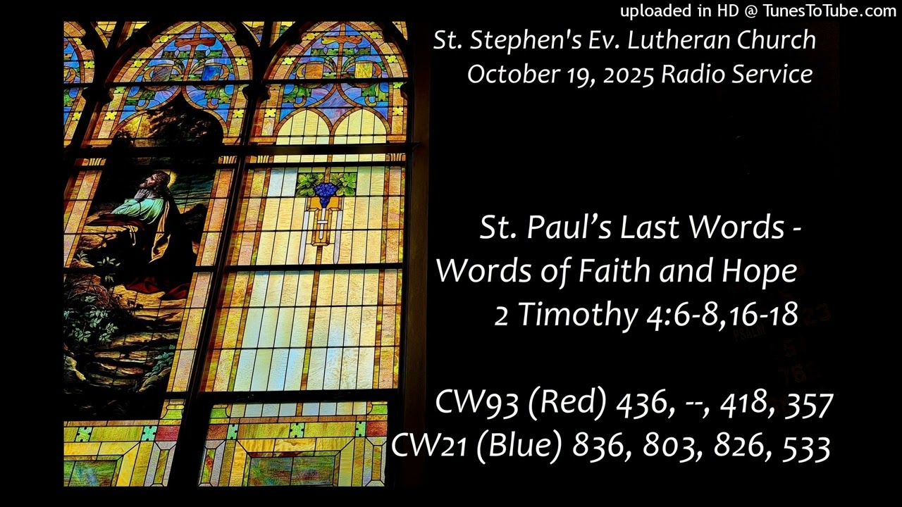 St. Stephen's 10/19/25 Radio Service