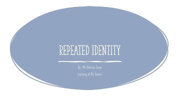 Question on repeated identity