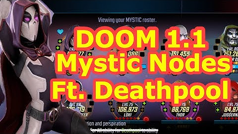 Doom Raids 1.1 Mystic Lane Ft. Deathpool | Mystic Boss Node - Two Shot - Marvel Strike Force - FTP