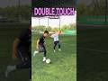 【DOUBLE TOUCH from cross fake】Control the ball to be your zone👍キックフェイクの後にどこにボールを置くかで決まる⚽️#shorts