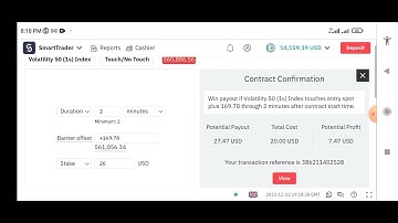 Binary Options Volatility 50 1s Index. Touch No Touch best strategy %100 Sure winning