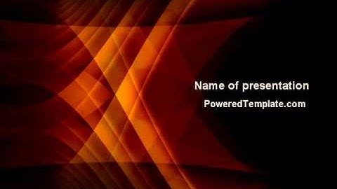 Orange Geometric Pattern PowerPoint Template by PoweredTemplate.com