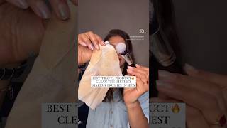 Omg!This hack cleans the dirtiest makeup brush in secs best travel product 2024 🔥 #makeup #shorts