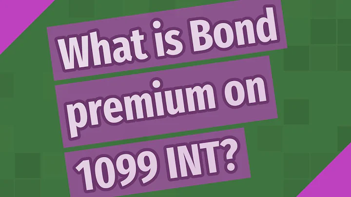 What is Bond premium on 1099 INT?