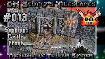 CRUMBLING/SAGGING CASTLE Front Terrain for D&D (DM Scotty