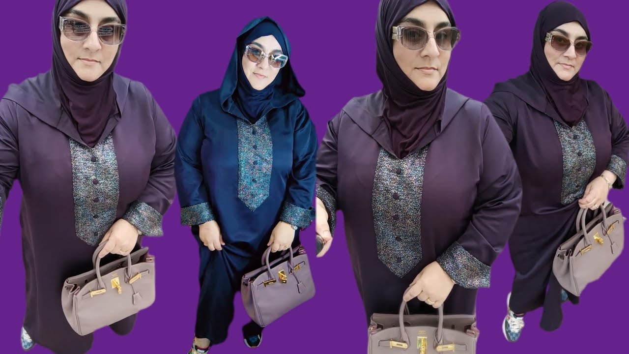 خياطة جلابة تنب وفريد+جيوب مخفية+بانضة في الاكمام (khiatat jellaba tni w frid )