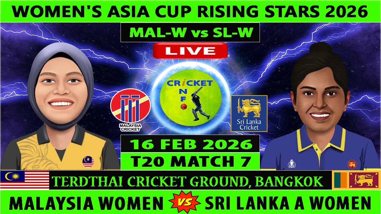 Malaysia Women vs Sri Lanka A Women | MALW vs SLW | 7th Match of Women's Asia Cup Rising Stars 2026