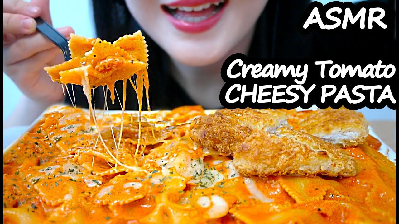 로제 치즈 파스타 리얼사운드 먹방 ASMR Creamy Tomato Cheesy Pasta (EATING SOUNDS)
