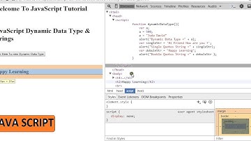 TAMIL JAVASCRIPT STRINGS SINGLE DOUBLE QUOTES DEMO