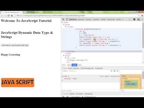 TAMIL JAVASCRIPT STRINGS SINGLE DOUBLE QUOTES DEMO