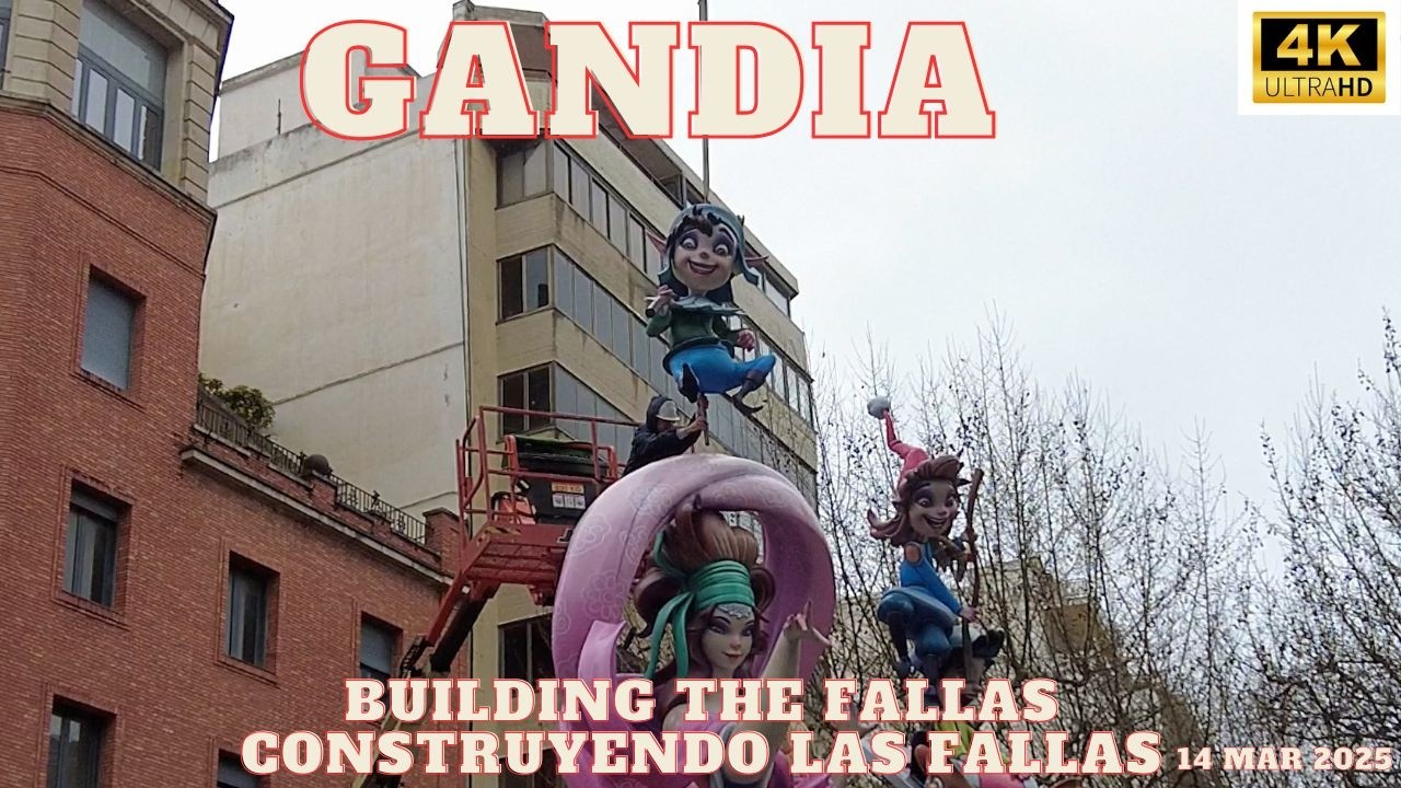 Fallas de Gandia 2025 : Building in the rain Construyendo bajo la lluvia #gandia #fallas #fallas2025