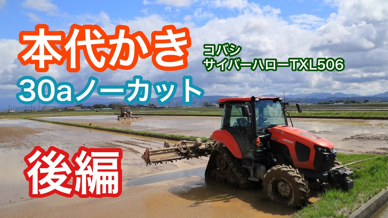 本代かき　30aノーカット　仕上げ作業　後編