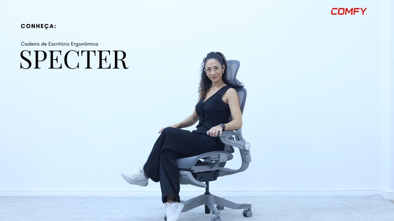 Cadeira de Escritório Ergonômica Comfy SPECTER | Tela Mesh, Multiajustável.