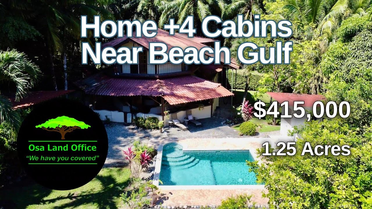 Income Property $415K: 18-Guest Capacity Near Golfo Dulce Beach, Osa Peninsula