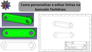 Como personalizar e editar linhas na bancada TechDraw | dicas de detalhamento no FreeCAD