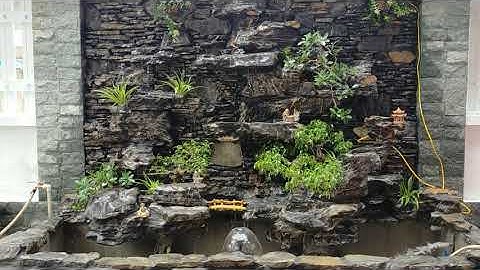 Tiểu Cảnh Sân Vườn - Thi Công Tranh Thác Nước Đẹp- Non Bộ Đá