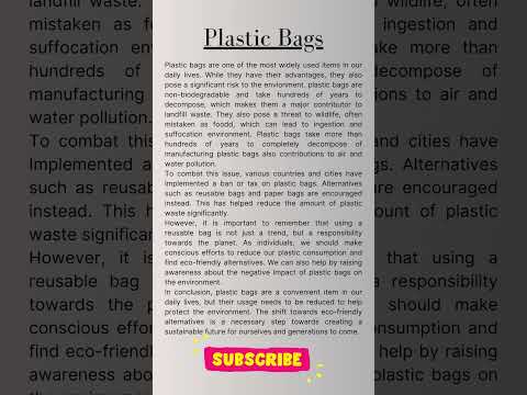 Essay on plastic