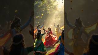 Radha Krishna Beautiful AI Images 4K | Divine Love HD Wallpapers | Vrindavan Radha Krishna #shorts