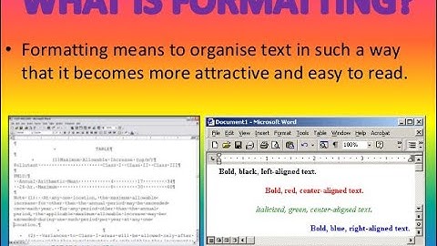 Font Formatting | Font Face, Font Size & Font Color with Practical