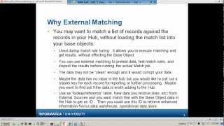 External Match in Informatica's Master Data Management