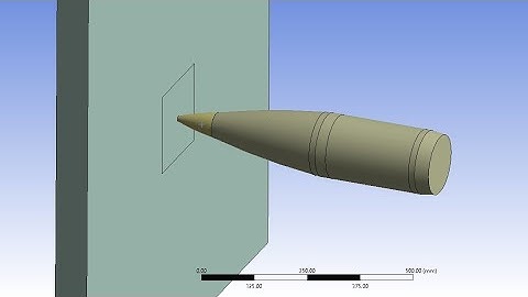155mm M107 HE High Explosive Artillery Cartridge / 80mm RHA Armor / 6.5 kg TNT explosion / ANSYS WB.