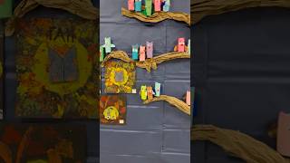 Leaf printing and reading creatures. #creativeteaching #artteacher #artideas #teacher #artandcraft