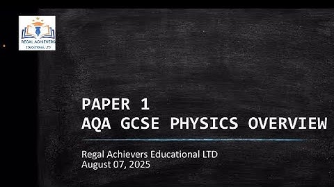 PAPER 1 AQA GCSE PHYSICS OVERVIEW_ PARTICLE MODEL OF MATTER