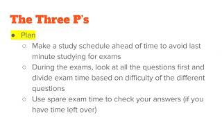 Part 6 - The Three Ps:  Plan, Practice, and Persevere!