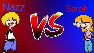 Nazz vs. Sarah with healthbars / Ed edd n eddy / the Sonic gamer