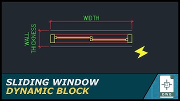 Sliding Window: AutoCAD Dynamic Block (Plan View)