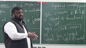 Lecture 11 (Part 2):  Compact Support of function, Cc(R) and Co(R) spaces and examples