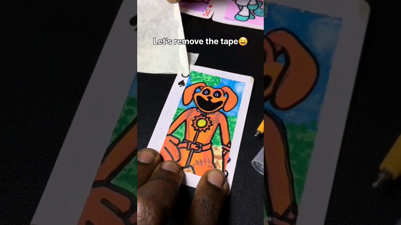 Drawing Monster Dogday🐶But on a Card🃏🤯With Posca Markers! 