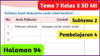 Kunci Jawaban Tema 7 Kelas 3 Halaman 94 Pembelajaran 4 Subtema 2 Perkembangan Teknologi Produksi