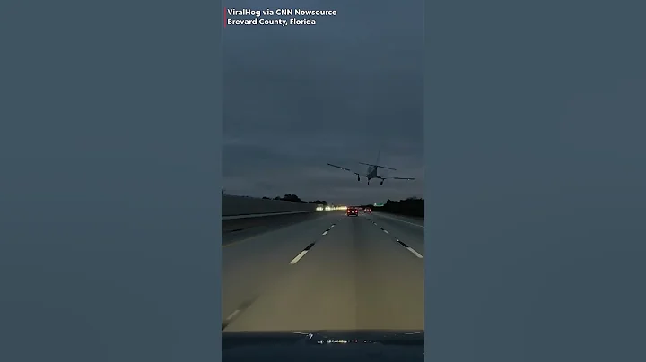 Dashcam video shows the moment where a plane made a crash landing on top of a vehicle