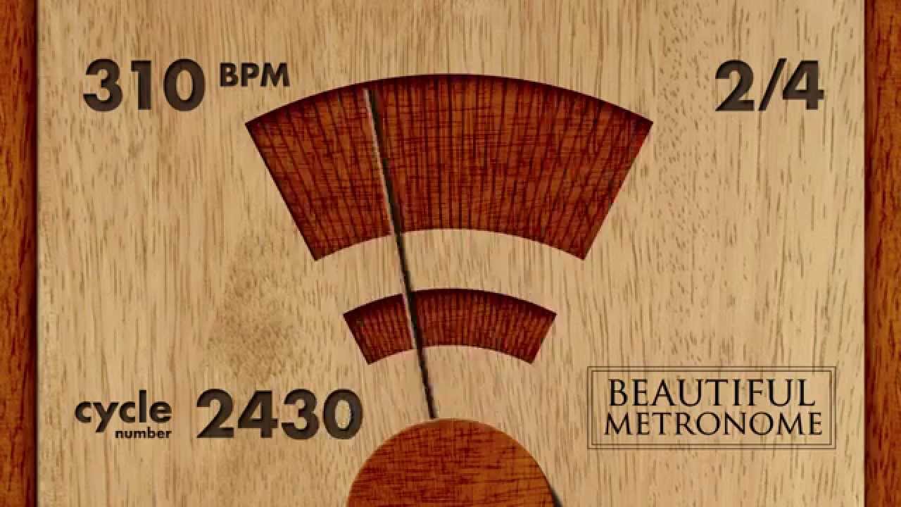 310 BPM 2/4 Wood Metronome HD