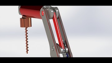 Robotic Arm | Crank-Rocker Mechanism | Gear trains | SolidWorks