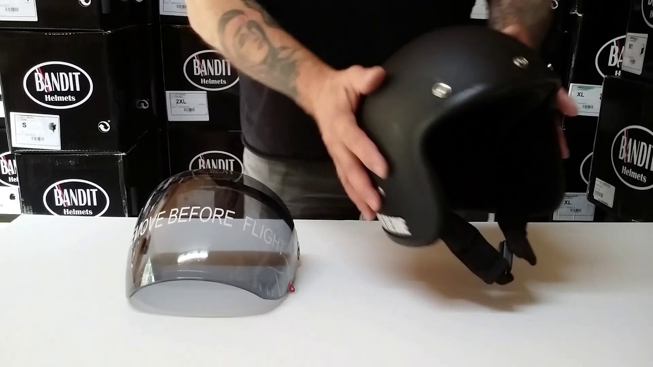 Bandit Helmets Visier Aufkleber Für Jethelm - Kratzfester UV-Schutz