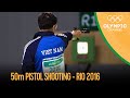Shooting mens 50m pistol qual and final  rio 2016 replays