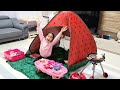 캠핑이 너무 가고 싶어요!! 서은이의 집에서 캠핑 수박 텐트 딸기 체험 이야기 Camping at Home