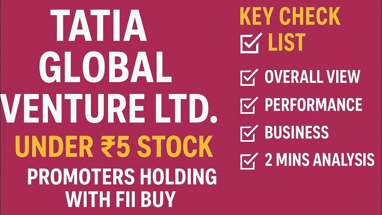 Tatia Global Venture share price,Tatia global share latest news today,Next Multibagger under ₹5? 