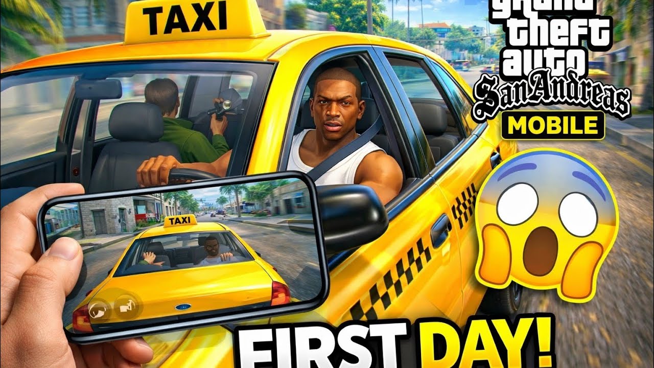 GTA San Andreas Mobile | FIRST TIME AS TAXI DRIVER 🚕😱